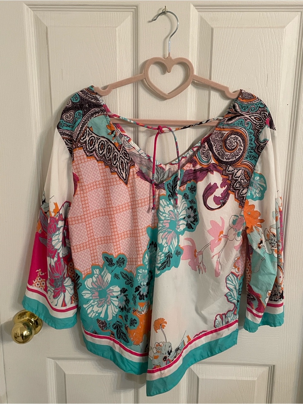 🩴☀️CREAM Floral Blouse - Picture 5 of 9